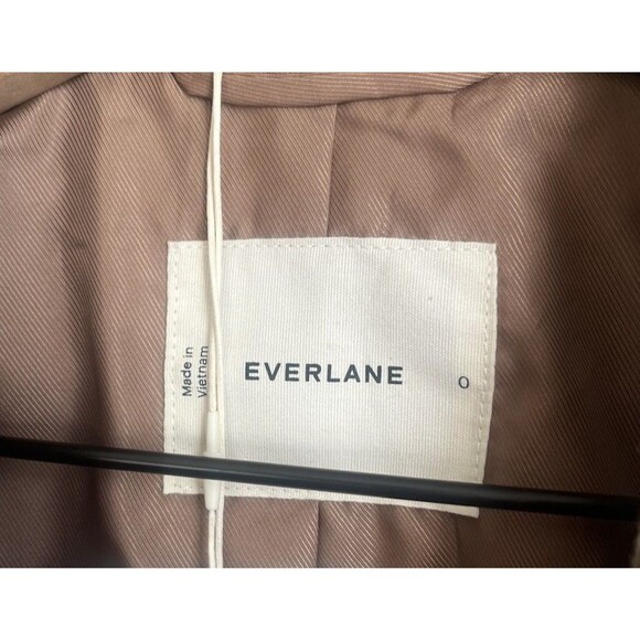 NWT! Everlane Women's 0 The Italian Wool Oversized Blazer - Camel Houndstooth - Picture 5 of 10